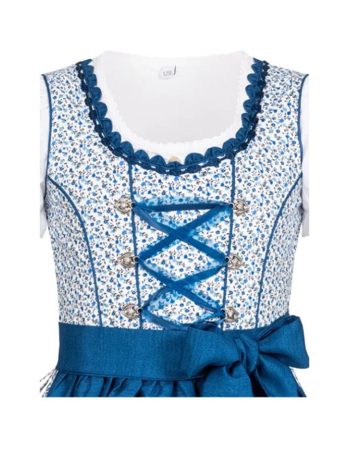 Kinderdirndl 3-teilig Doris in Blau