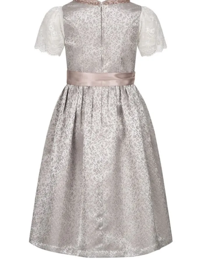 Kinderdirndl 3-teilig Elena in Silber Taupe