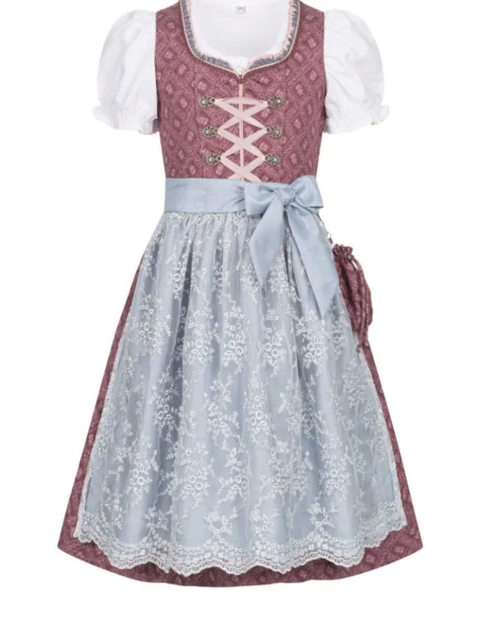 Kinderdirndl 3-teilig Lea in Beere