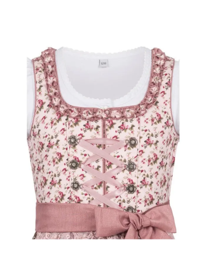 Kinderdirndl 3-teilig Matilda in Rosé