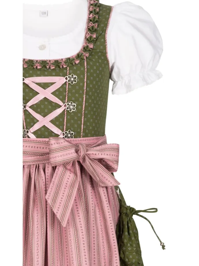 Kinderdirndl 3-teilig Nabilia in Grün