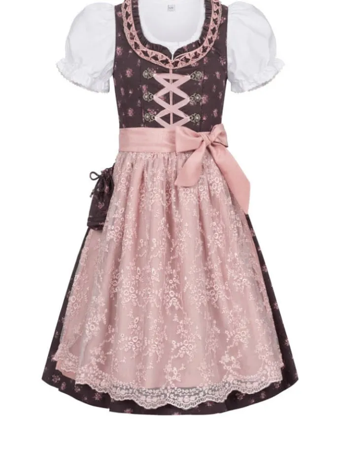 Kinderdirndl 3-teilig Rosalie in Bordeaux