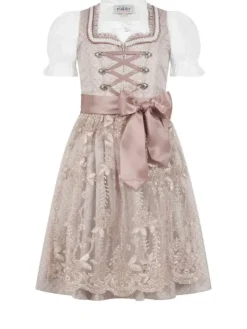 Kinderdirndl 3-teilig Stella in Taupe