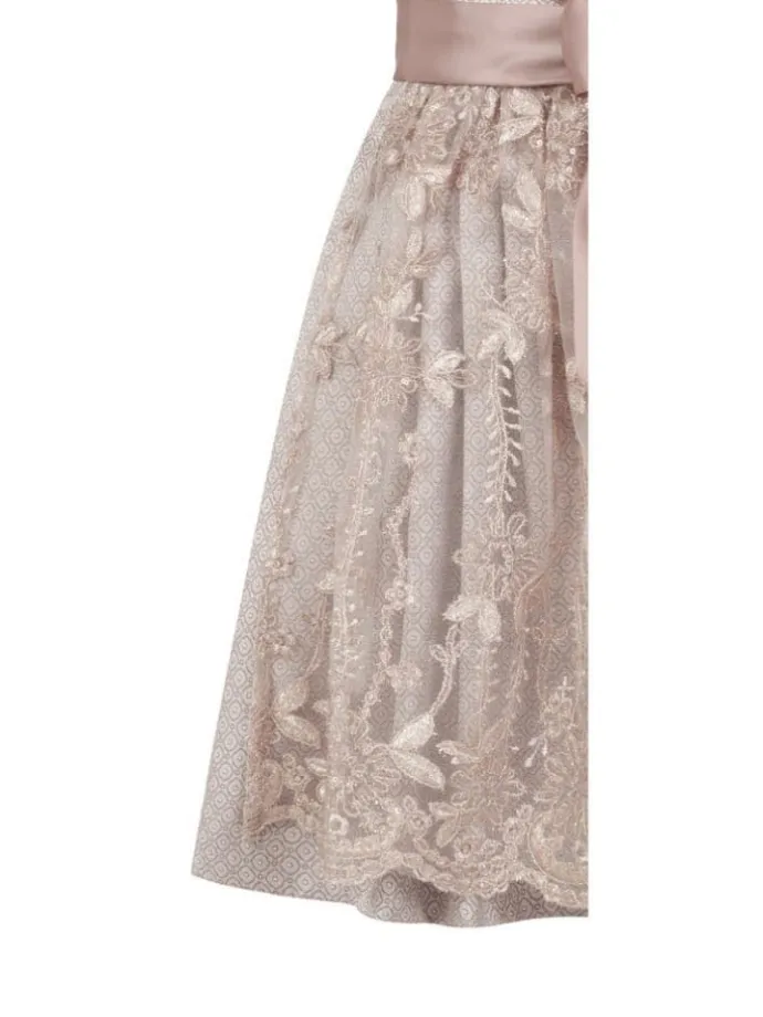 Kinderdirndl 3-teilig Stella in Taupe
