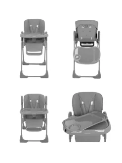 Kinderhochstuhl Comfy klappbar in grau