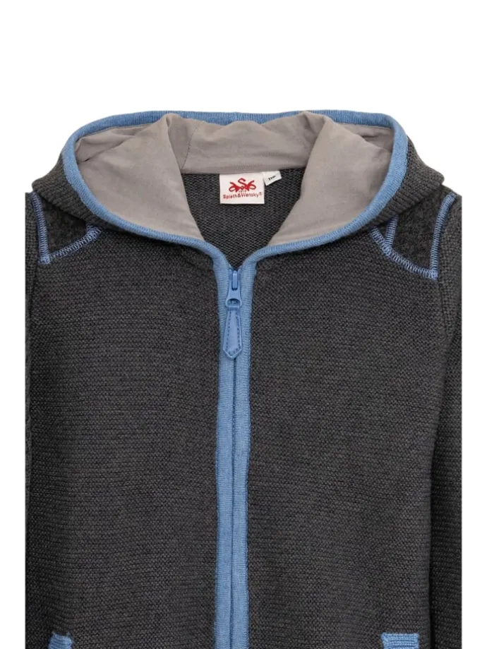 Kinderjacke SPECHT in grau-blau