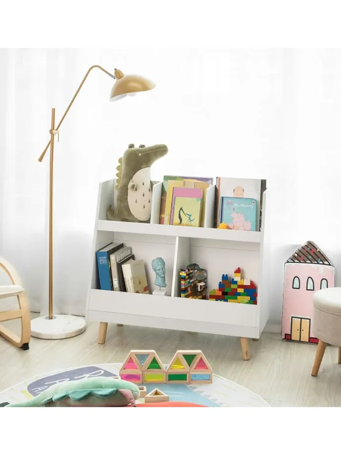Kinderregal in Weiß - (B)86 x (H)77 x (T)36cm
