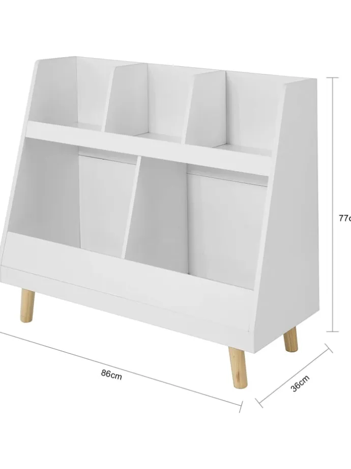 Kinderregal in Weiß - (B)86 x (H)77 x (T)36cm