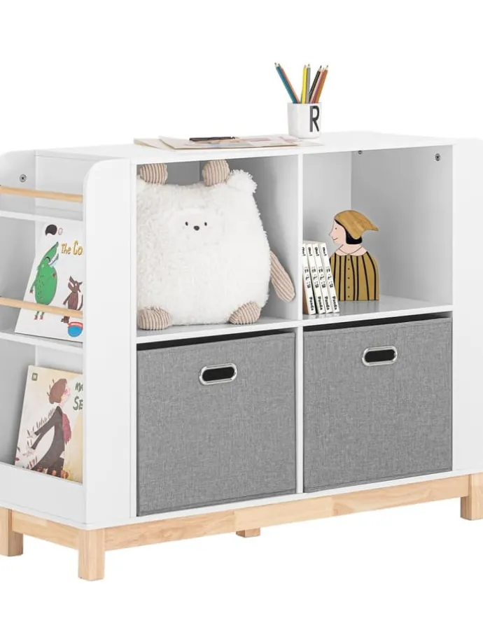 Kinderregal in Weiß - (B)110 x (H)80 x (T)35cm
