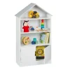 Kinderregal in Weiß/ Grau - (B)68 x (H)115 x (T)28 cm