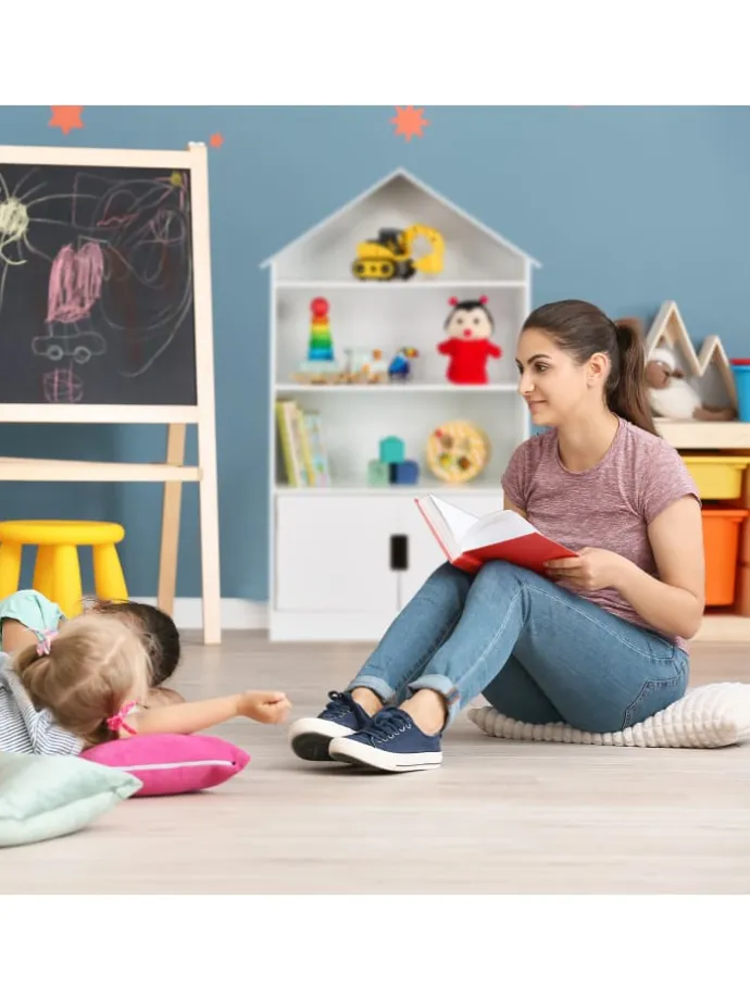 Kinderregal in Weiß/ Grau - (B)68 x (H)115 x (T)28 cm