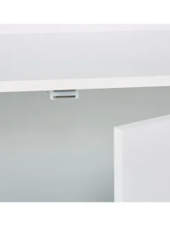 Kinderregal in Weiß/ Grau - (B)68 x (H)115 x (T)28 cm