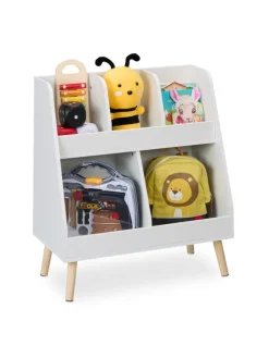 Kinderregal in Weiß/ Natur - (B)60 x (H)66 x (T)30 cm