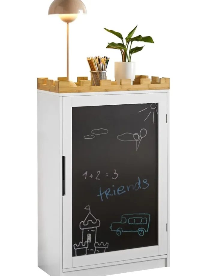 Kinderregal in Weiß und Natur - (B)63 x (H)100 x (T)30cm
