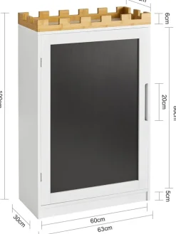 Kinderregal in Weiß und Natur - (B)63 x (H)100 x (T)30cm