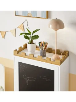 Kinderregal in Weiß und Natur - (B)63 x (H)100 x (T)30cm