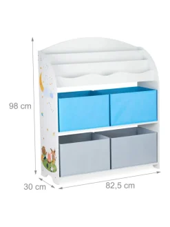 Kinderregal Lagerfeuer in Bunt - (B)82,5 x (H)98 x (T)30 cm