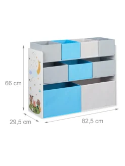 Kinderregal Lagerfeuer in Bunt - (B)82,5 x (H)66 x (T)29,5 cm