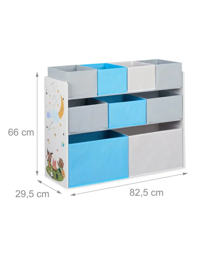 Kinderregal Lagerfeuer in Bunt - (B)82,5 x (H)66 x (T)29,5 cm