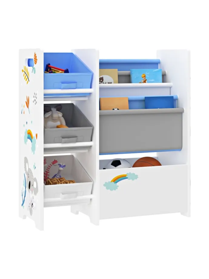Kinderregal Vimianzo in Blau (H)60cm (B)65cm (T)30cm