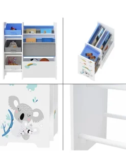 Kinderregal Vimianzo in Blau (H)60cm (B)65cm (T)30cm