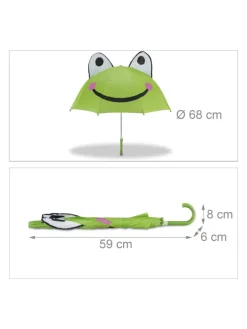 Kinderregenschirm Frosch in Grün