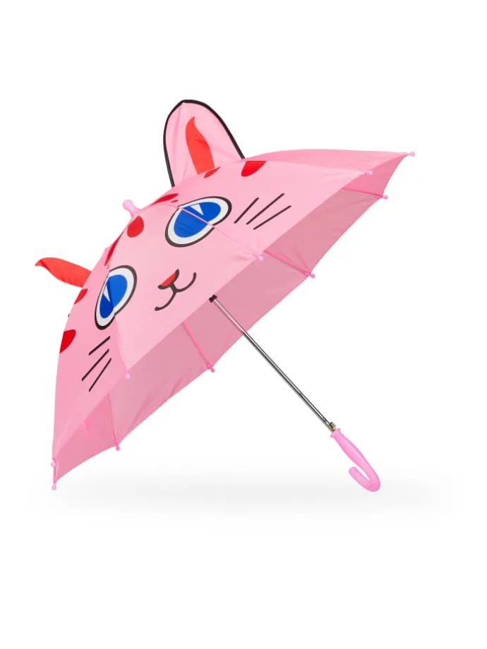 Kinder-Regenschirm "Katze" in Rosa