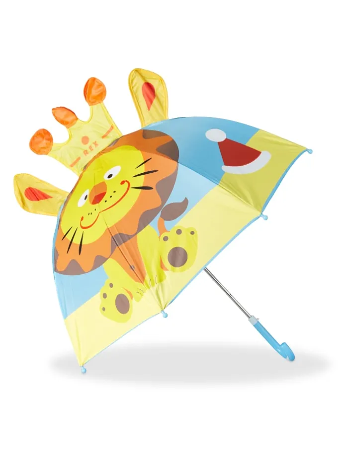 Kinderregenschirm Löwe in Blau