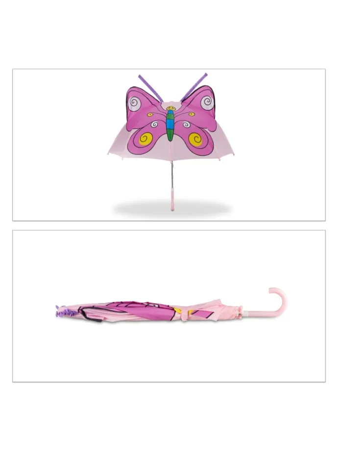 Kinderregenschirm Schmetterling in Pink