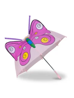 Kinderregenschirm Schmetterling in Pink