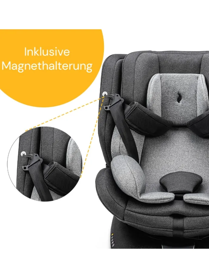 Kindersitz "Eno360 i-Size" in Dark Grey Melange - 40 bis 150 cm