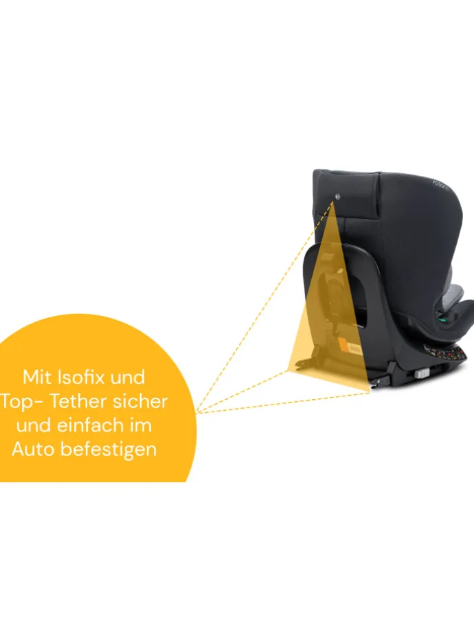 Kindersitz "Floyd360" Dark Grey - 40 bis 150 cm, drehbar, rückwärts, vorwärts
