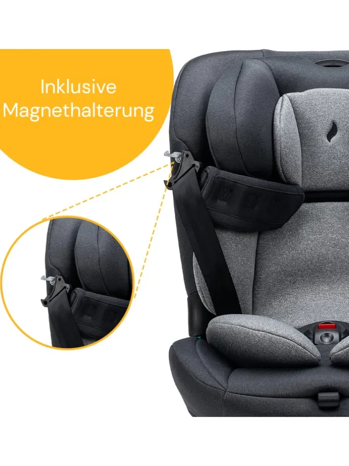 Kindersitz "Floyd360" Dark Grey - 40 bis 150 cm, drehbar, rückwärts, vorwärts