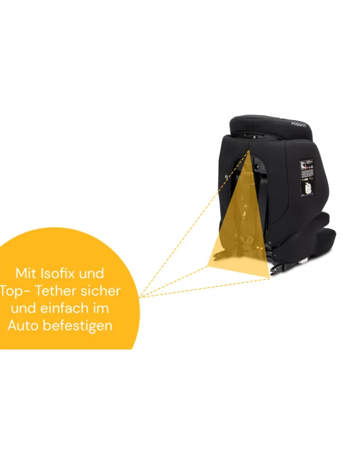 Kindersitz "Jazzi Isofix" Black - von 76-150 cm mit Isofix