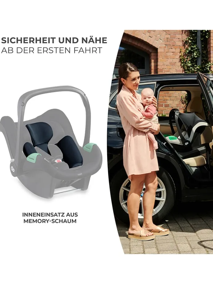 Kindersitz "Mink Pro i-Size" mit Basisstation in Schwarz - Gruppe 0+