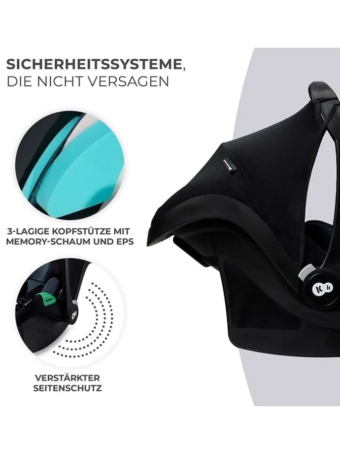 Kindersitz "Mink Pro i-Size" mit Basisstation in Schwarz - Gruppe 0+