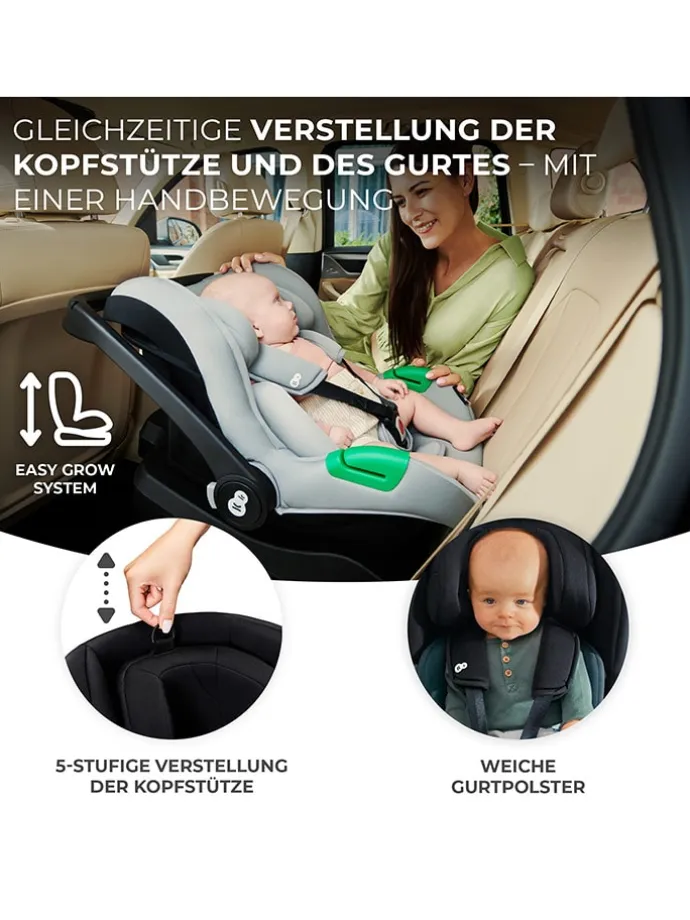 Kindersitz "Mink Pro i-Size" mit Basisstation in Schwarz - Gruppe 0+