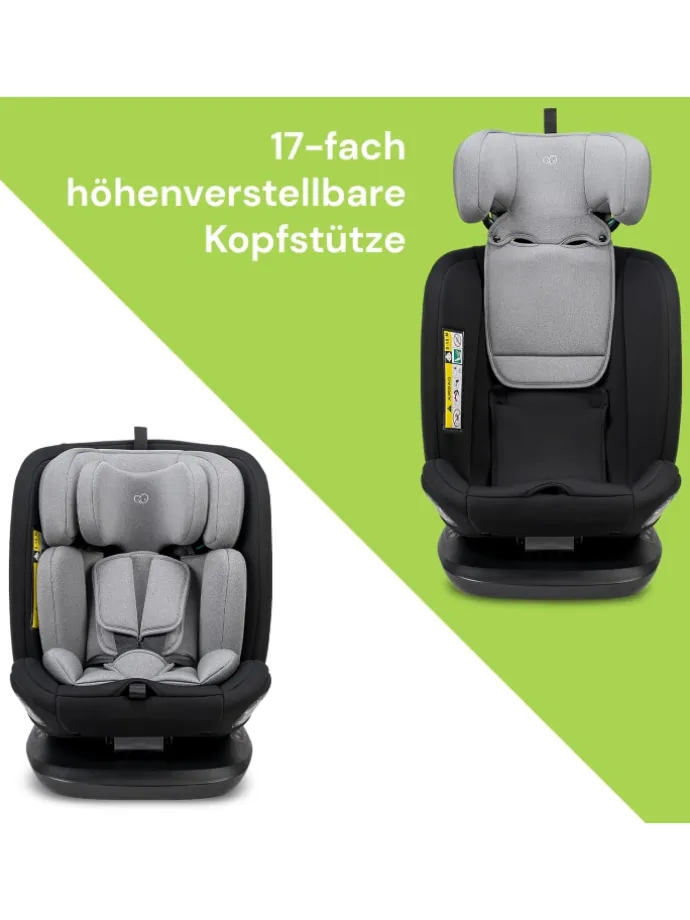 Kindersitz "Safety Lissabon" in Black - drehbar 40 bis 150 cm mit Isofix