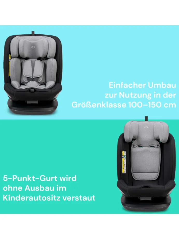 Kindersitz "Safety Lissabon" in Black - drehbar 40 bis 150 cm mit Isofix
