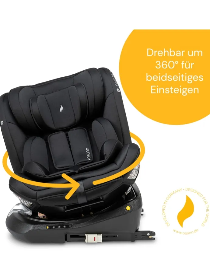 Kindersitz "Swift360 S" in All Blac - 76 bis 150 cm