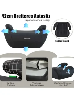Kindersitzerhöhung ECE R129/03 – Sitzerhöhung für Kinder von 125–150 cm