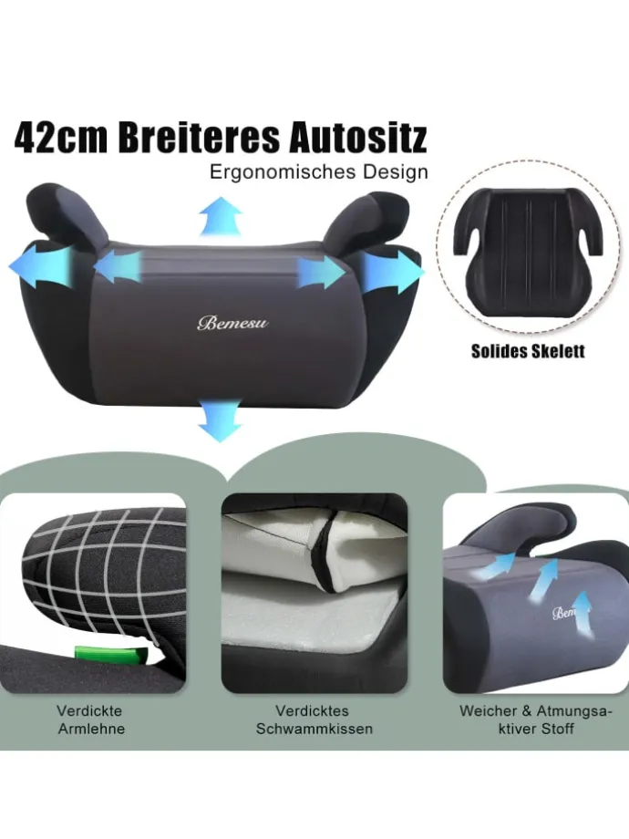 Kindersitzerhöhung ECE R129/03 – Sitzerhöhung für Kinder von 125–150 cm
