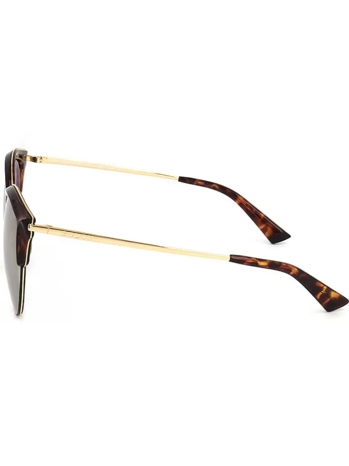Kinder-Sonnenbrille in Gold-Schwarz-Braun/ Lila