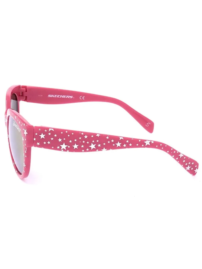 Kinder-Sonnenbrille in Pink-Weiß/ Hellbraun