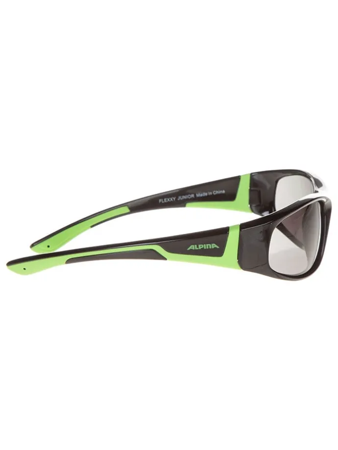 Kinder-Sportbrille "Flexxy Junior" in Schwarz-Grün/ Grau
