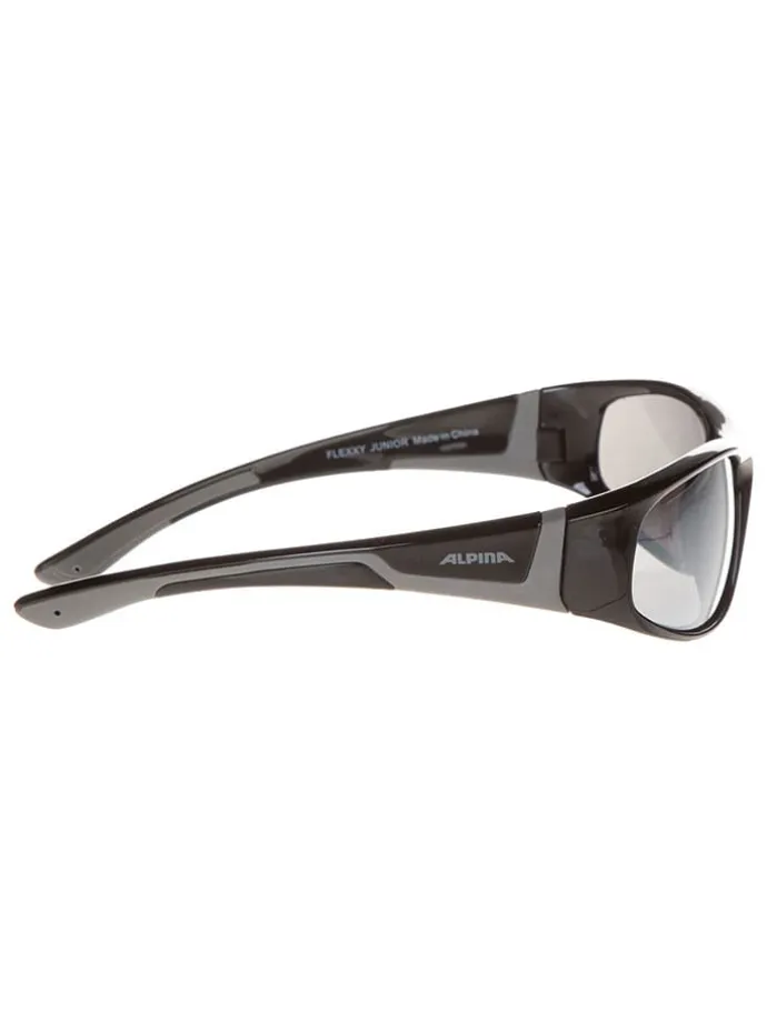 Kinder-Sportbrille "Flexxy Junior" in Schwarz-Grau/ Grau