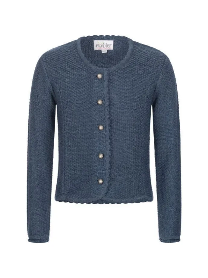 Kinderstrickjacke Yvonne in Blau