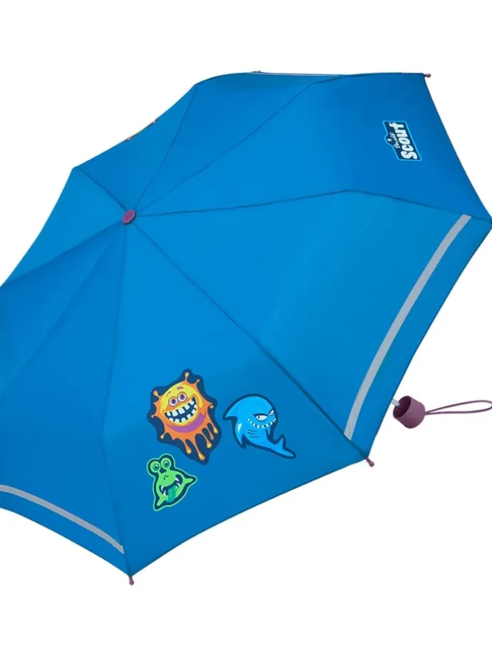 Kinder-Taschenschirm mit reflektierenden Streifen Regenschirm funny Freaks