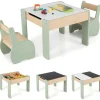 Kindertisch mit 2 Stühlen in Grün