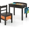 Kindertisch mit Stuhl in Braun